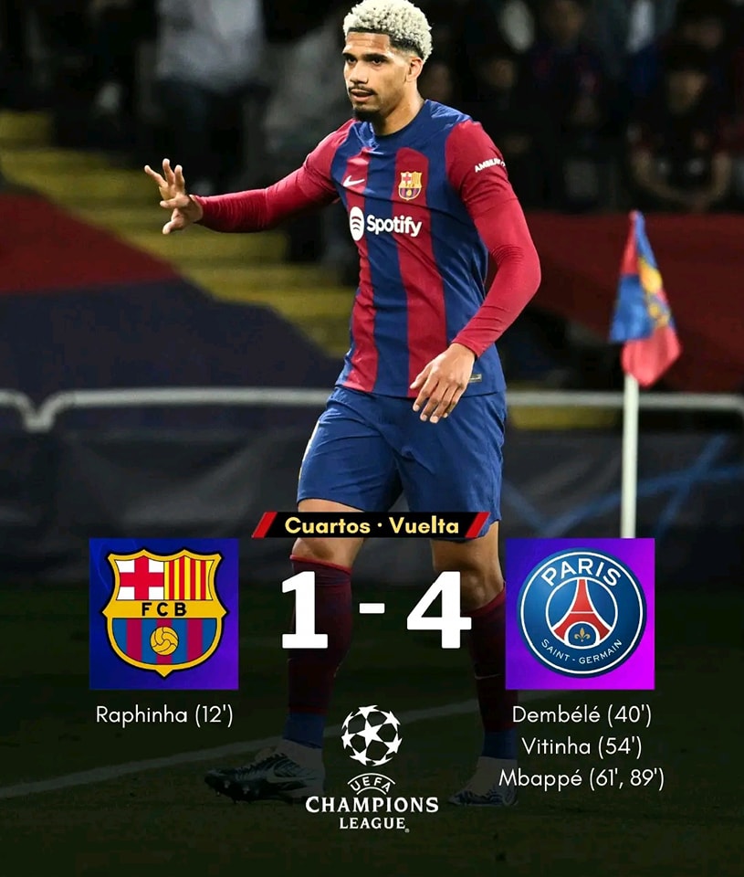 巴黎圣日尔曼逆转胜巴萨，挺进欧冠八强的简单介绍